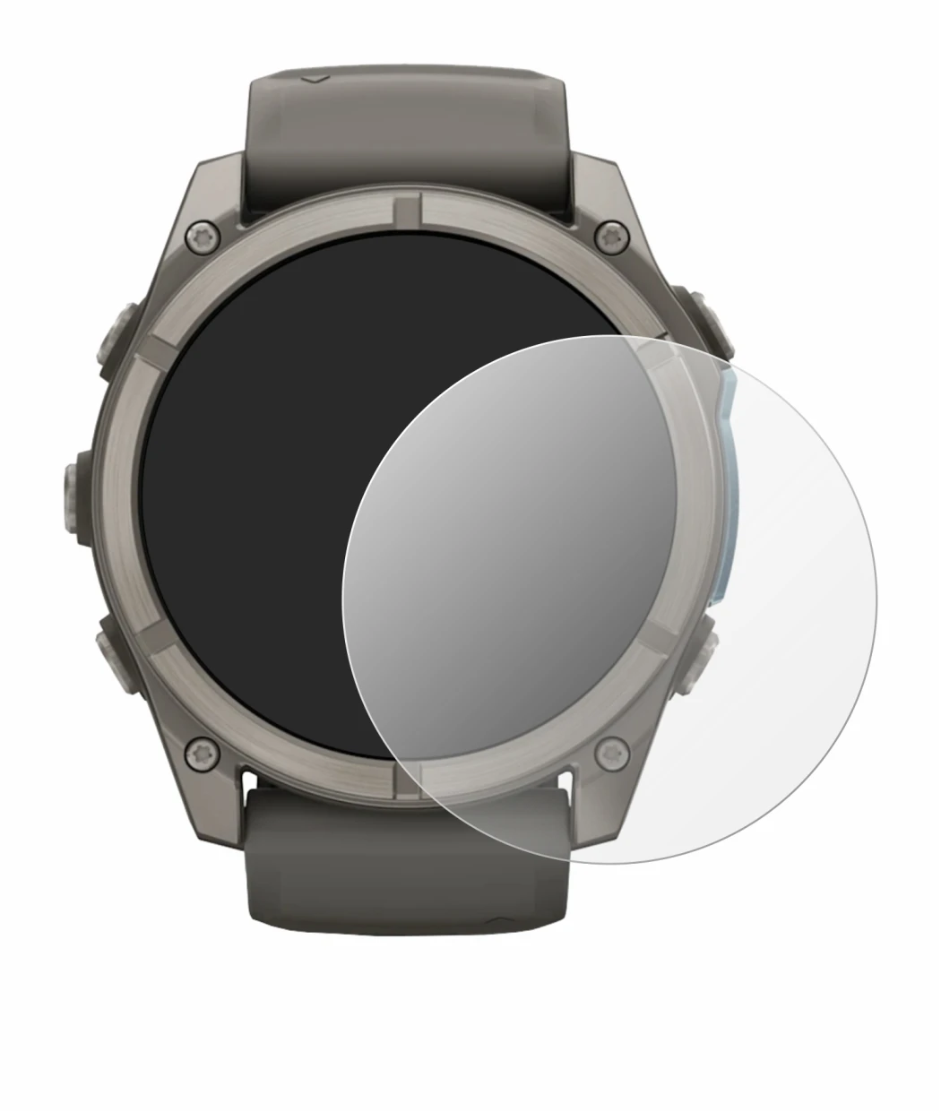 Imagen del dispositivo Garmin Fenix 9 (51 mm) con una amplia variedad de protectores de pantalla.