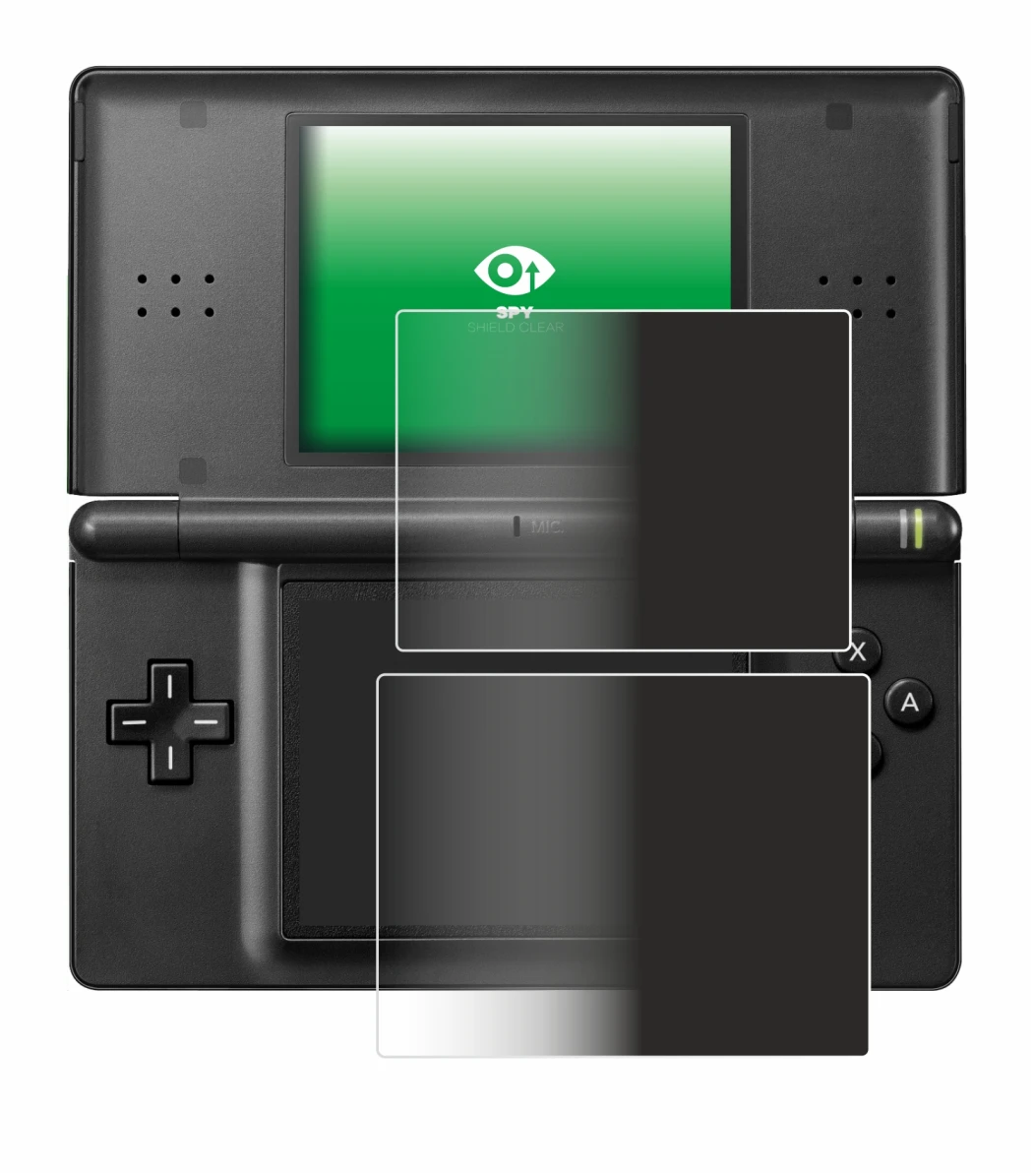 Imagen del dispositivo Nintendo DS LITE con una amplia variedad de protectores de pantalla.