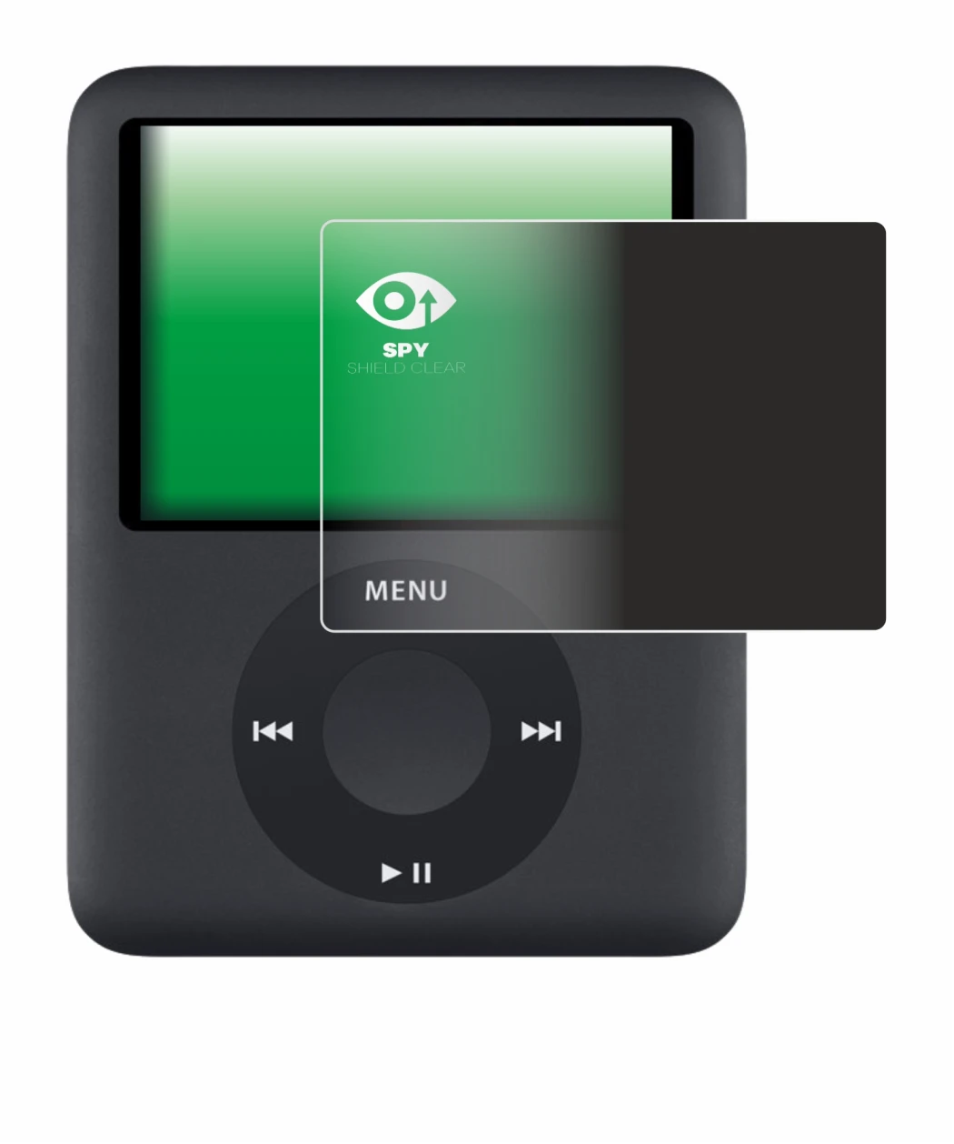 Imagen del dispositivo Apple iPod nano (3a Gen.) con una amplia variedad de protectores de pantalla.