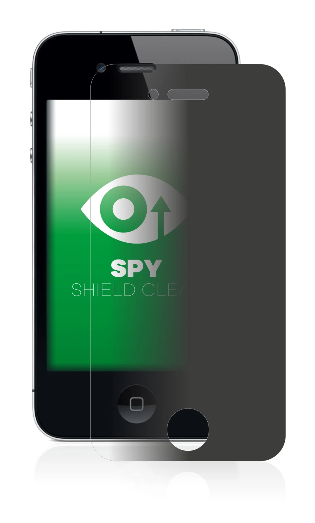 Imagen del dispositivo Apple iPhone 4 con una amplia variedad de protectores de pantalla.