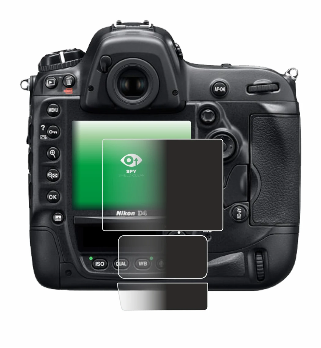 Imagen del dispositivo Nikon D4 con una amplia variedad de protectores de pantalla.