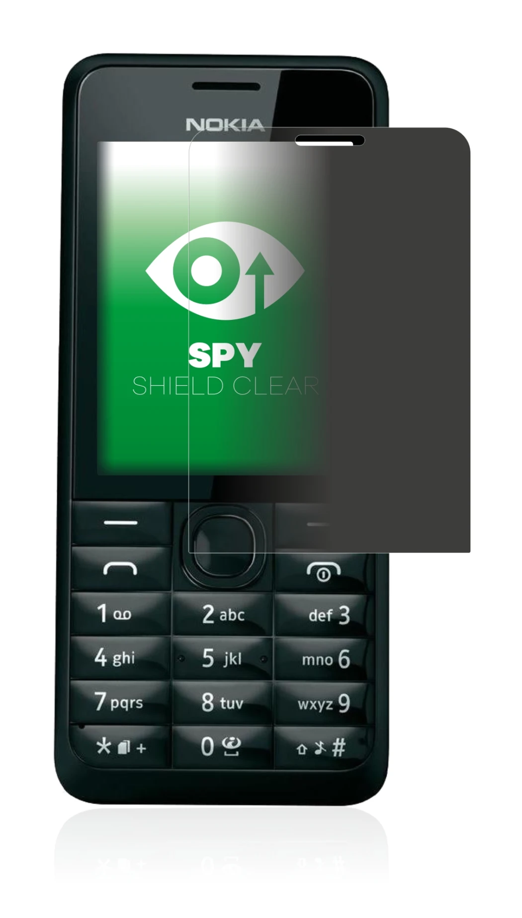 Imagen del dispositivo Nokia 301 con una amplia variedad de protectores de pantalla.