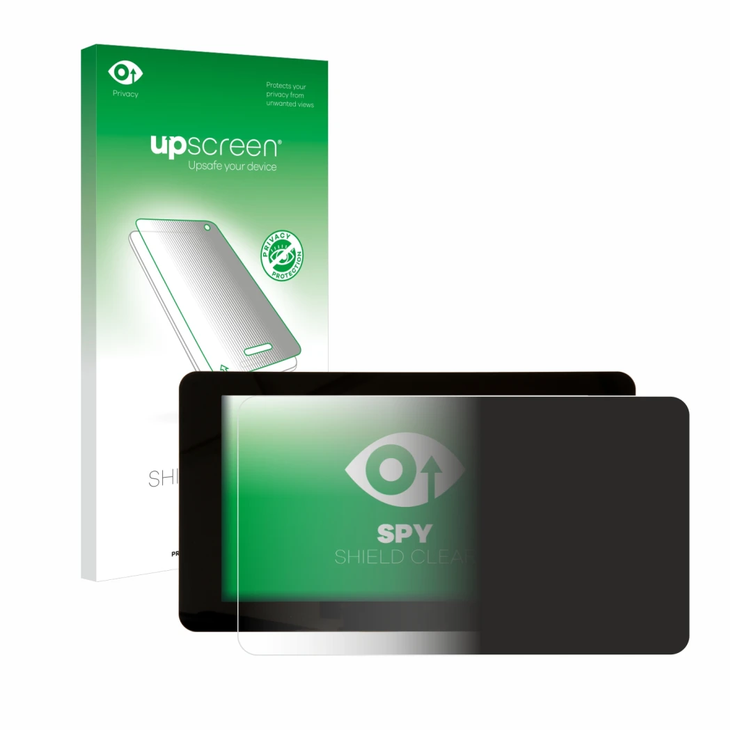 Parte frontal de un envase de producto con el logotipo de la marca upscreen. Al lado se muestra el dispositivo Raspberry Pi To