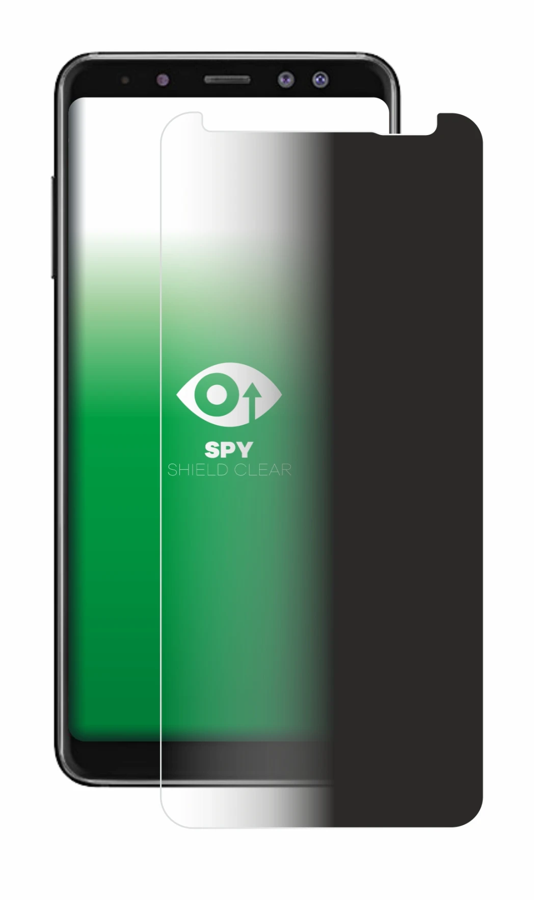 Imagen del dispositivo Samsung Galaxy A8 2018 con una amplia variedad de protectores de pantalla.