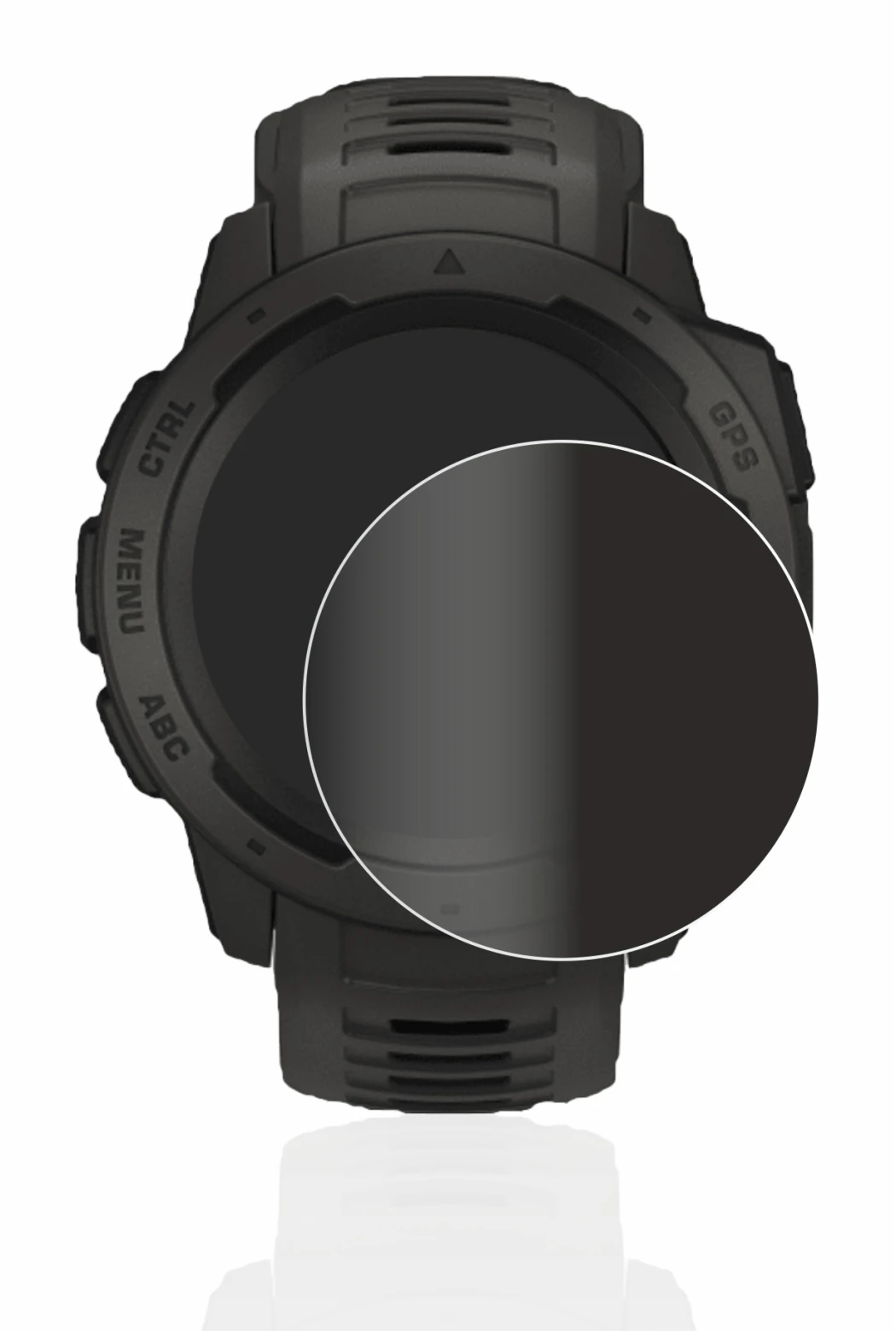 Imagen del dispositivo Garmin Instinct con una amplia variedad de protectores de pantalla.