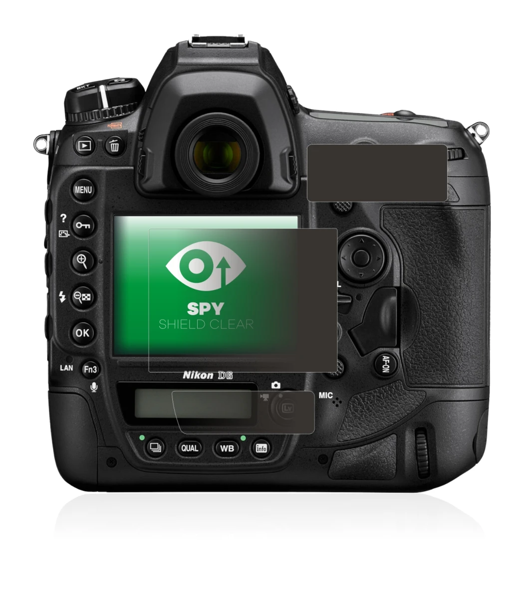 Imagen del dispositivo Nikon D6 con una amplia variedad de protectores de pantalla.