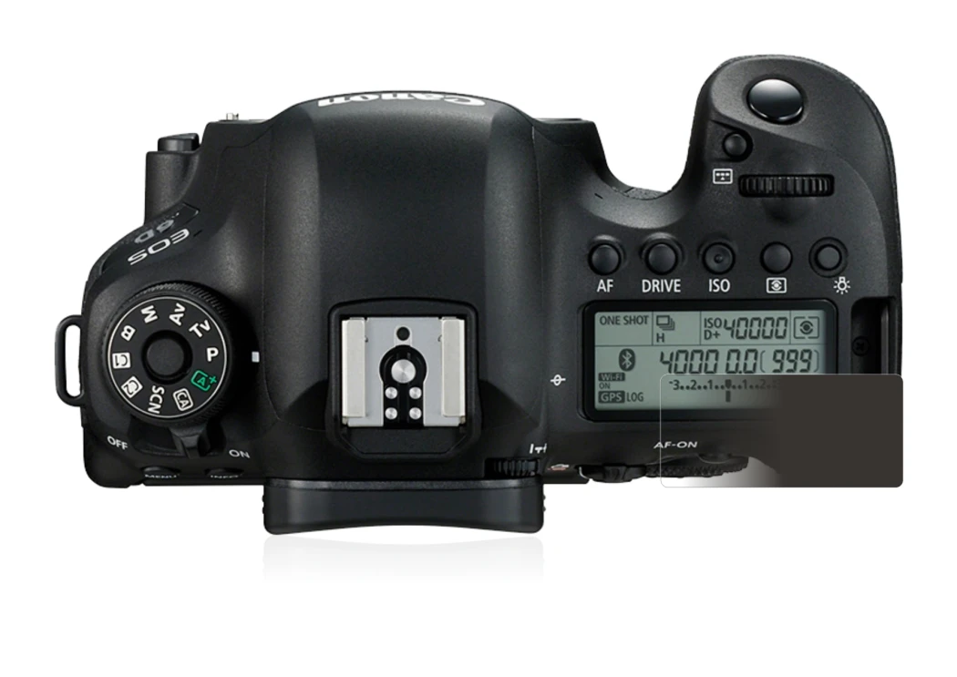 Imagen del dispositivo Canon EOS 6D (pantalla de hombro) con una amplia variedad de protectores de pantalla.