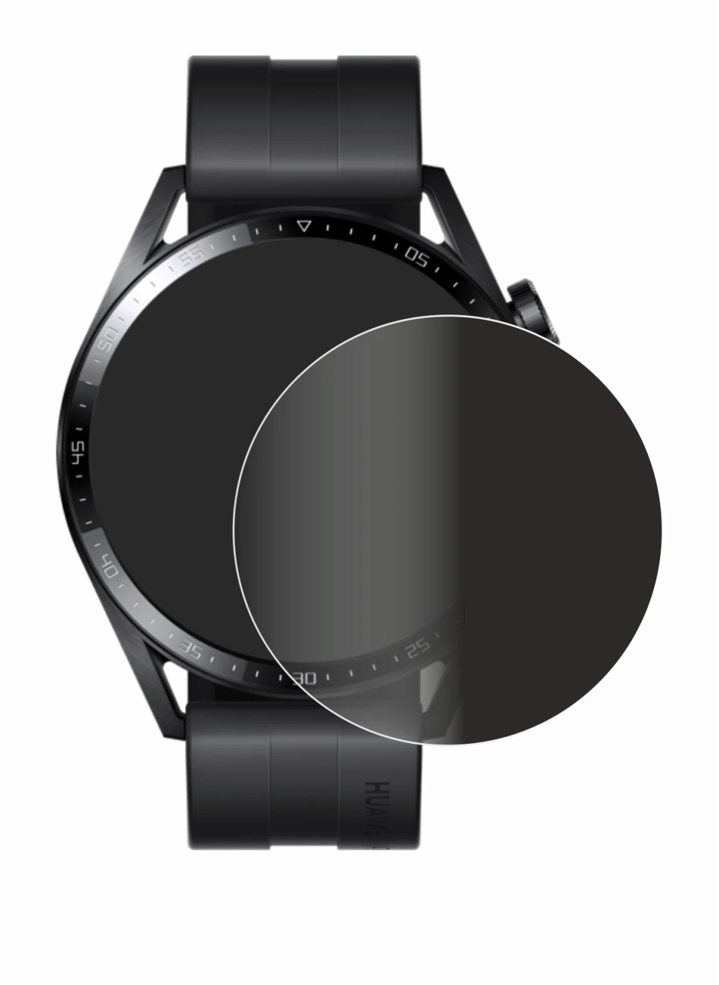 Imagen del dispositivo Huawei Watch GT 3 (46 mm) con una amplia variedad de protectores de pantalla.