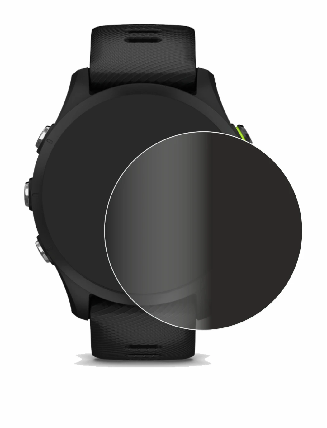 Imagen del dispositivo Garmin Forerunner 255 con una amplia variedad de protectores de pantalla.