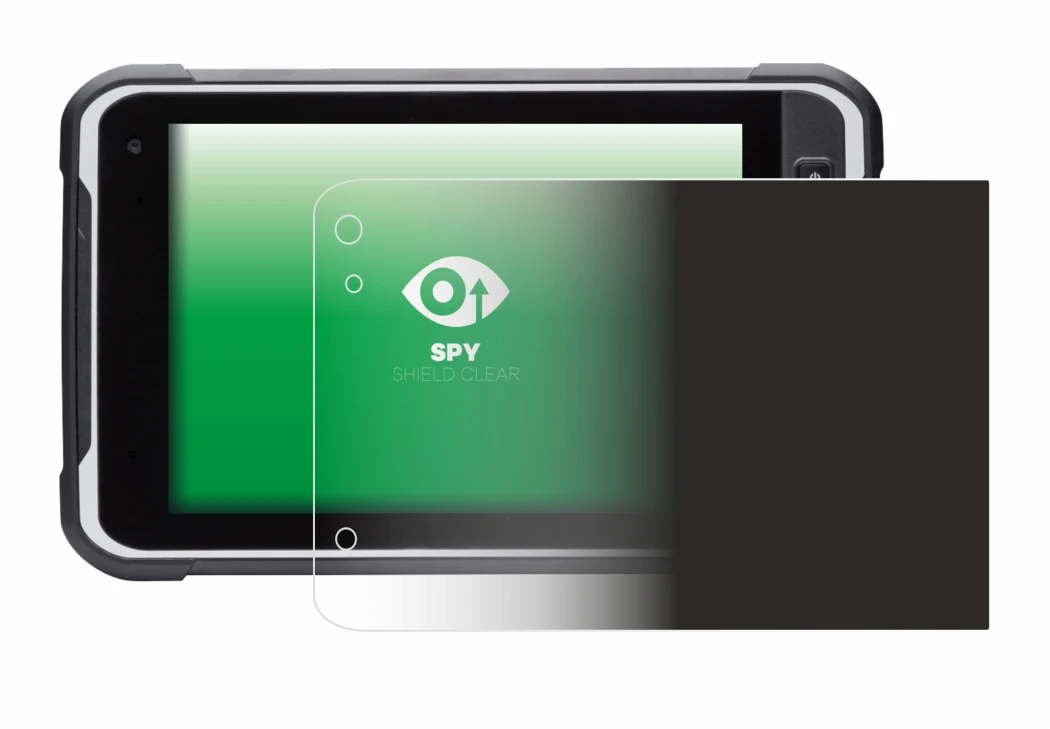 Imagen del dispositivo Handheld Algiz RT8 con una amplia variedad de protectores de pantalla.