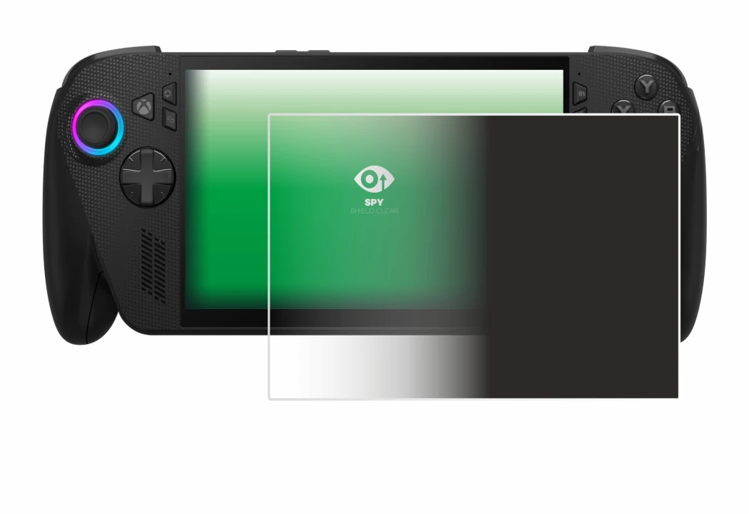 Imagen del dispositivo ASUS ROG Ally X 2025 con una amplia variedad de protectores de pantalla.