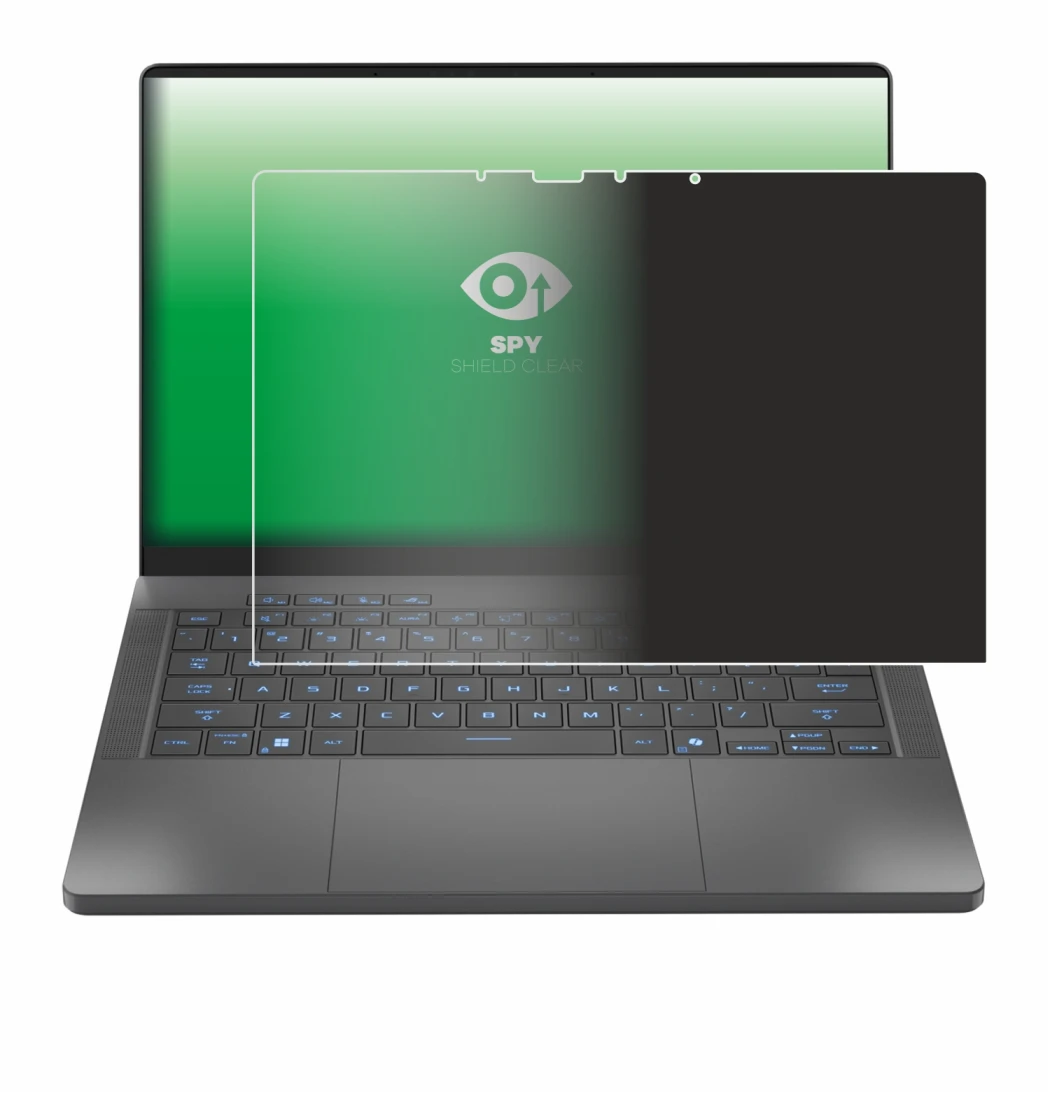 Imagen del dispositivo ASUS ROG Zephyrus G14 2025 GA403 con una amplia variedad de protectores de pantalla.