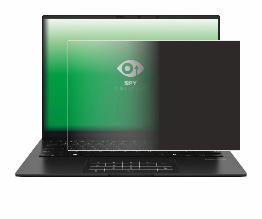 Imagen del dispositivo ASUS ZenBook 14 OLED UM3406 con una amplia variedad de protectores de pantalla.