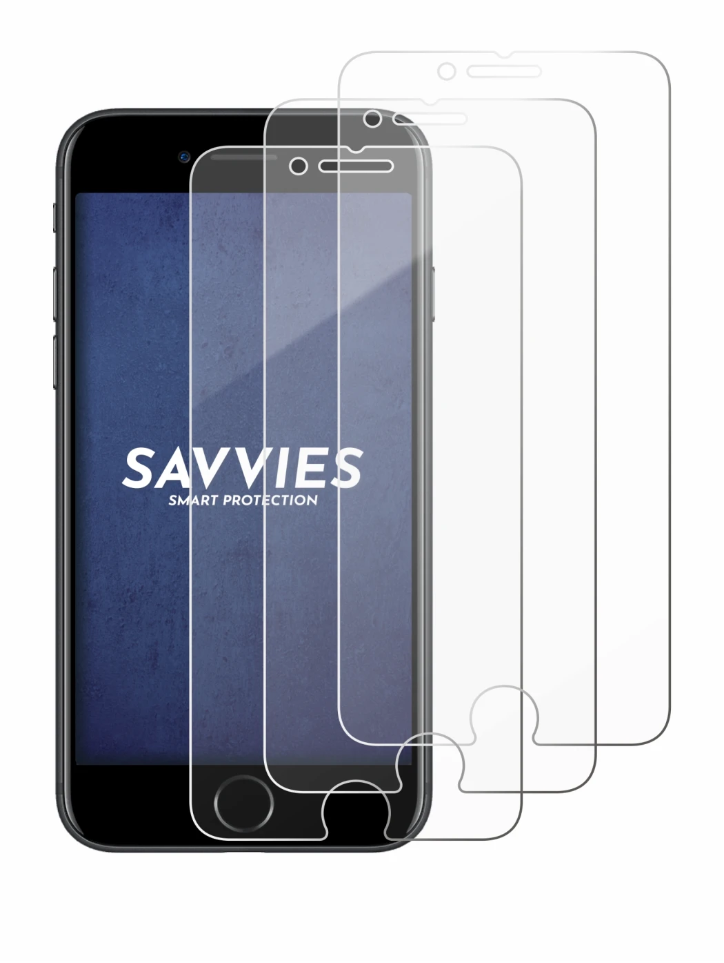 Imagen del dispositivo Apple iPhone 7 con una amplia variedad de protectores de pantalla.