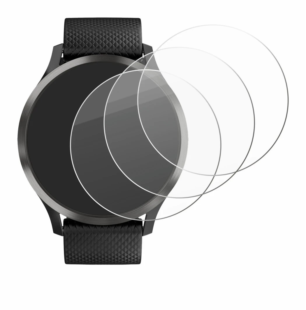 Imagen del dispositivo Garmin vivomove HR con una amplia variedad de protectores de pantalla.