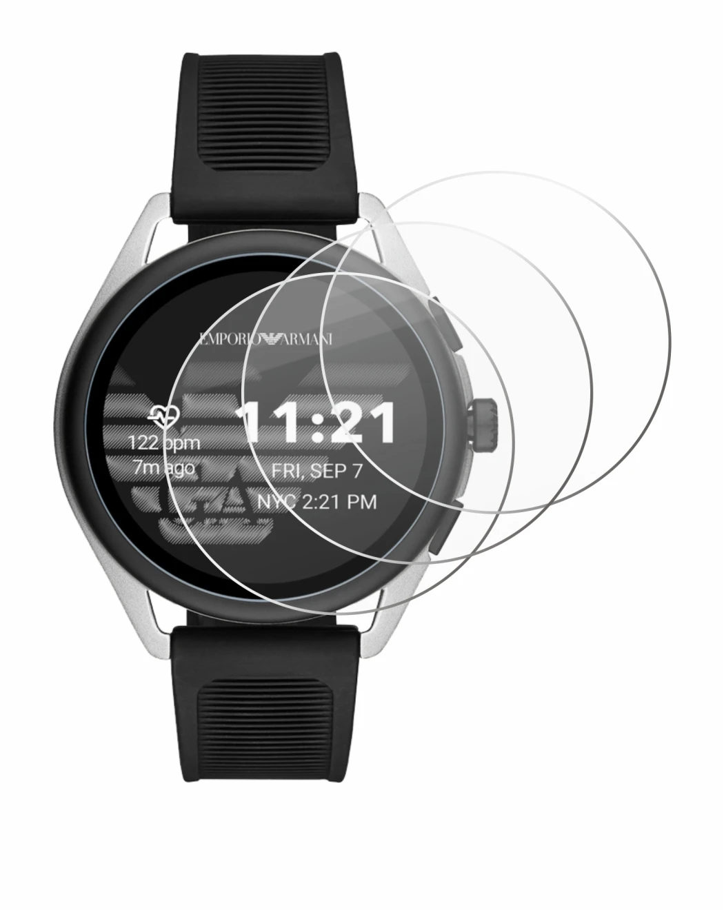 Imagen del dispositivo Emporio Armani Connected Smartwatch 3 con una amplia variedad de protectores de pantalla.