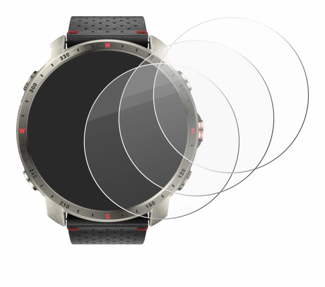 Imagen del dispositivo Polar Grit X Pro Titan con una amplia variedad de protectores de pantalla.