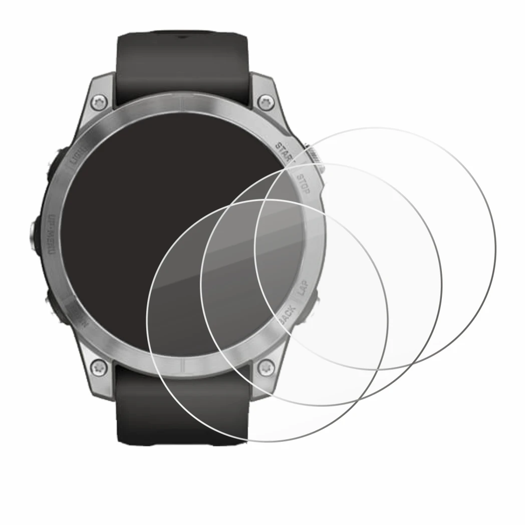Imagen del dispositivo Garmin Fenix 7 (47 mm) con una amplia variedad de protectores de pantalla.