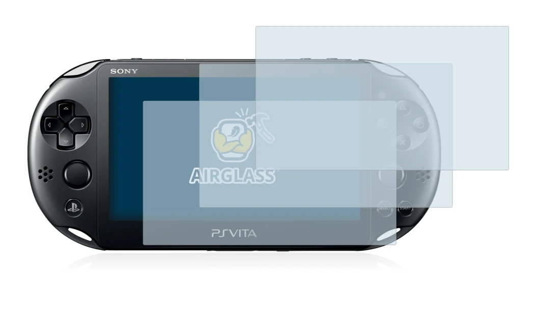 Imagen del dispositivo Sony Playstation Vita con una amplia variedad de protectores de pantalla.