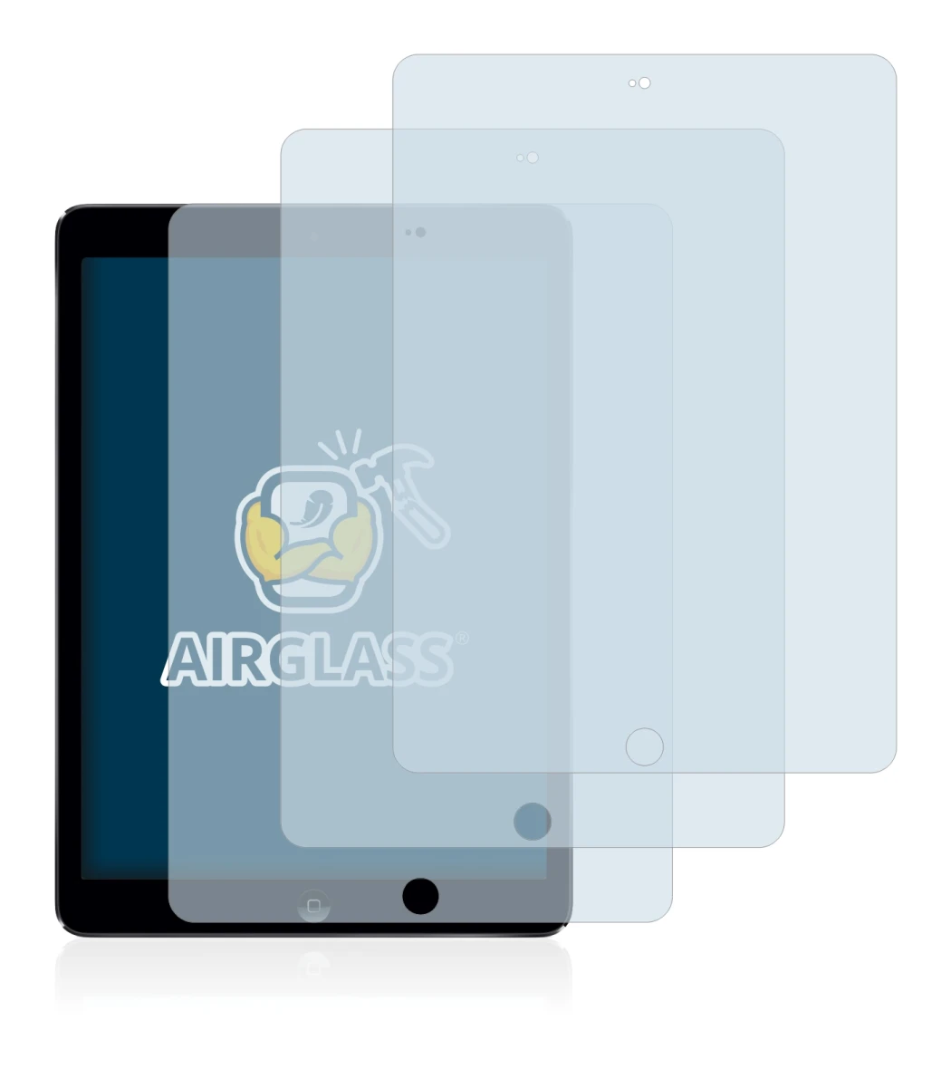 Imagen del dispositivo Apple iPad Air 2013 con una amplia variedad de protectores de pantalla.