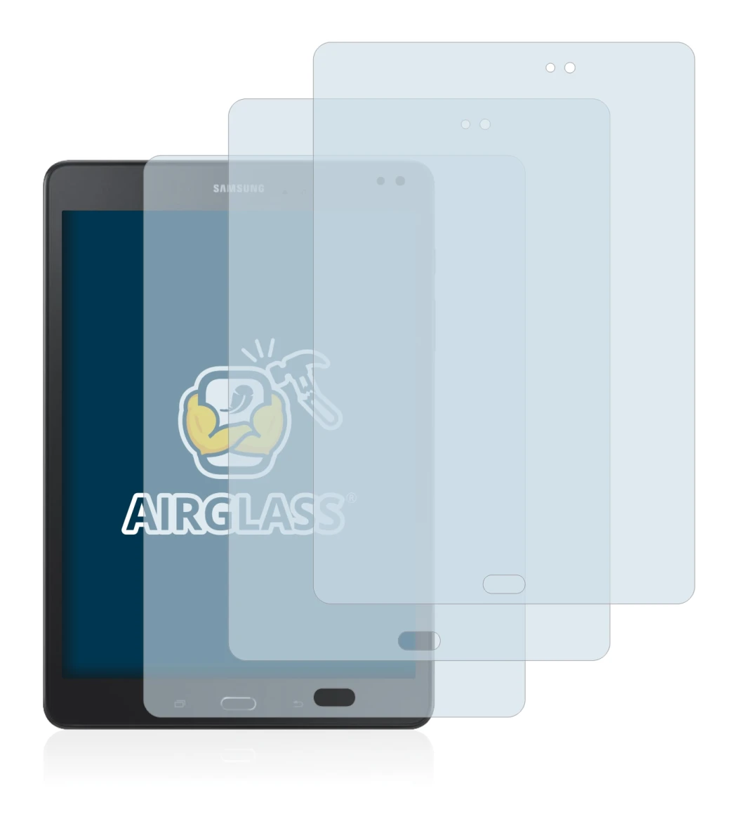 Imagen del dispositivo Samsung Galaxy Tab A 9.7 con una amplia variedad de protectores de pantalla.
