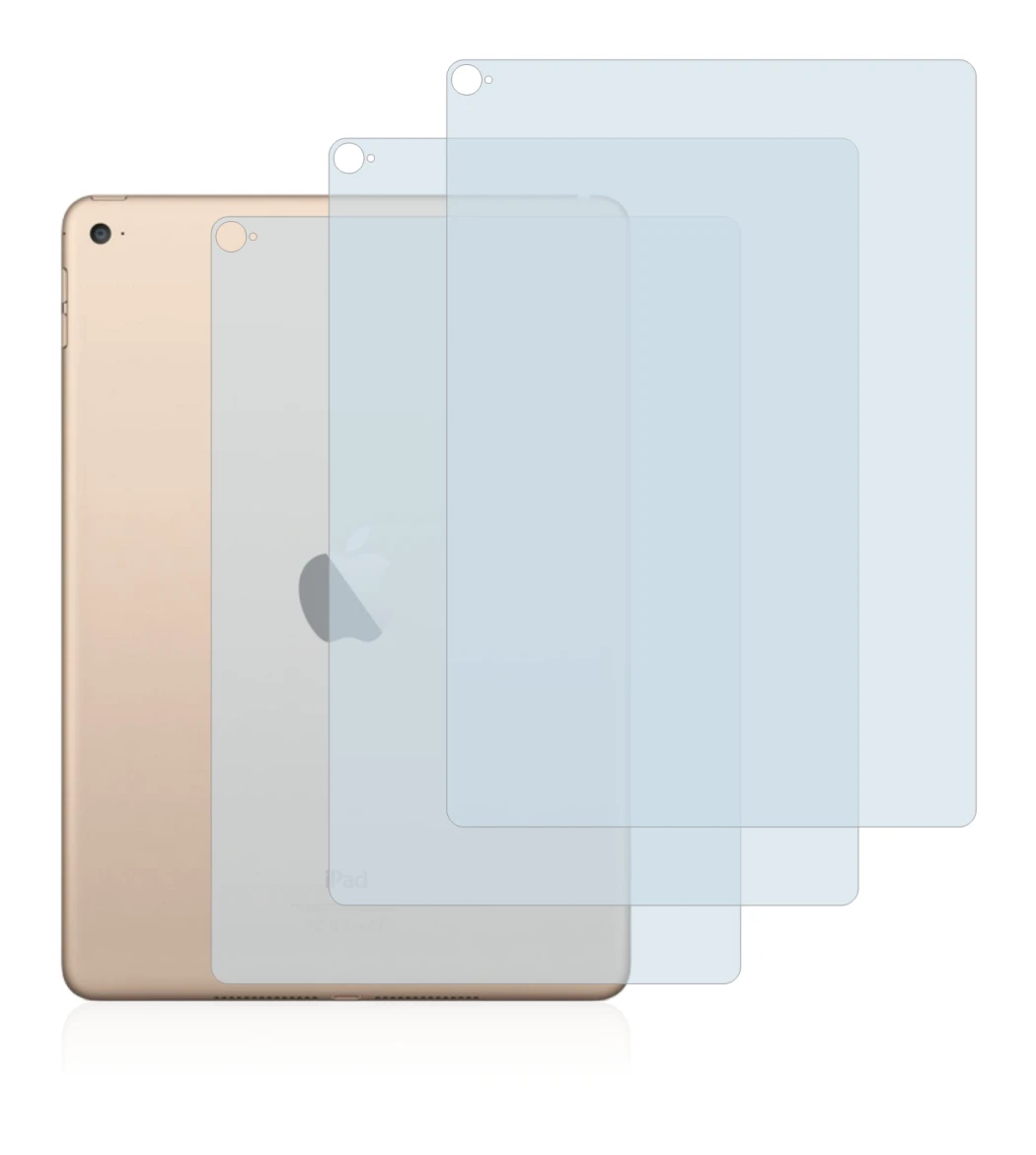 Imagen del dispositivo Apple iPad Air 2 2014 (Trasero) con una amplia variedad de protectores de pantalla.