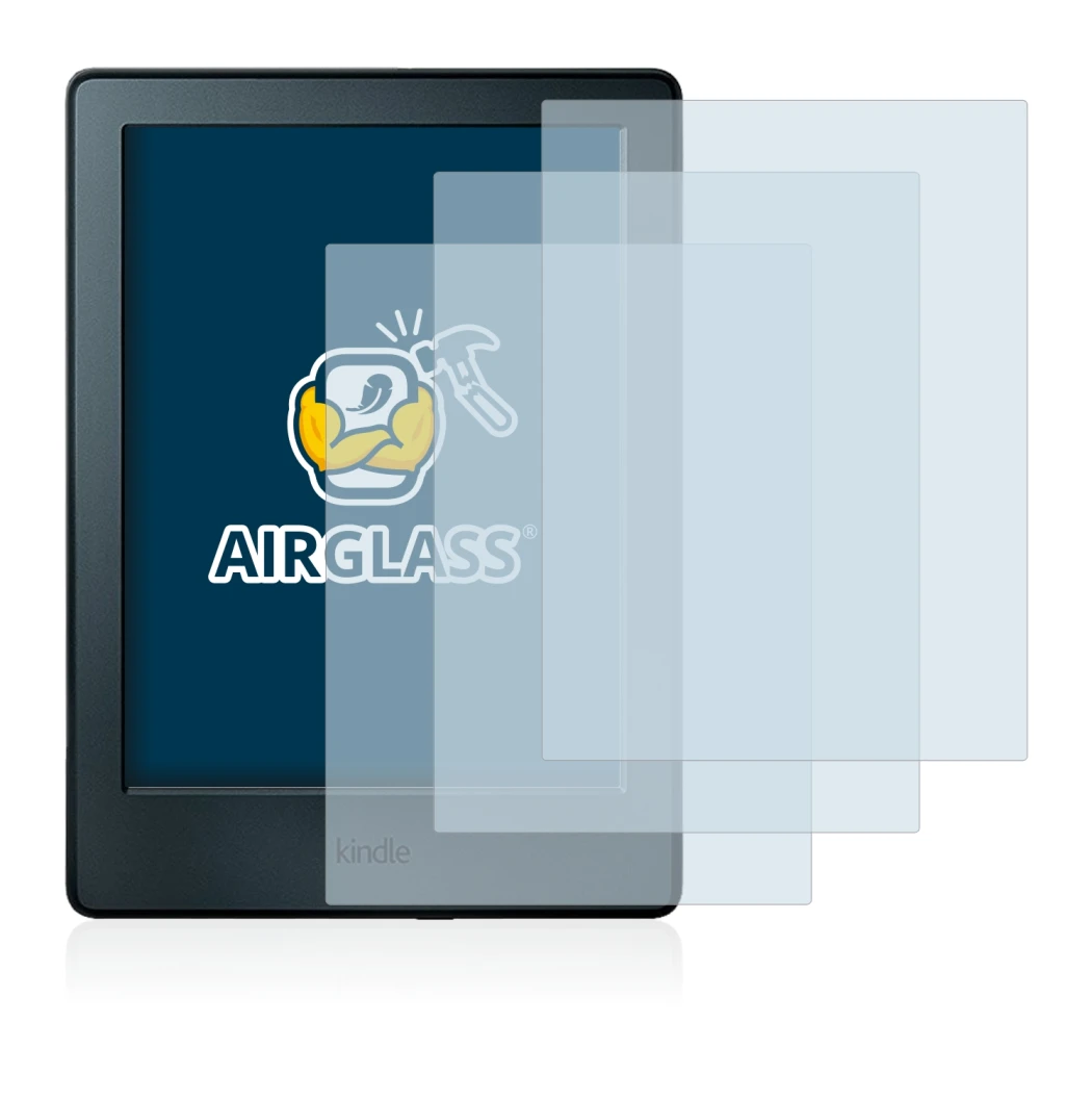 Imagen del dispositivo Amazon Kindle 2016 (8a Gen.) con una amplia variedad de protectores de pantalla.