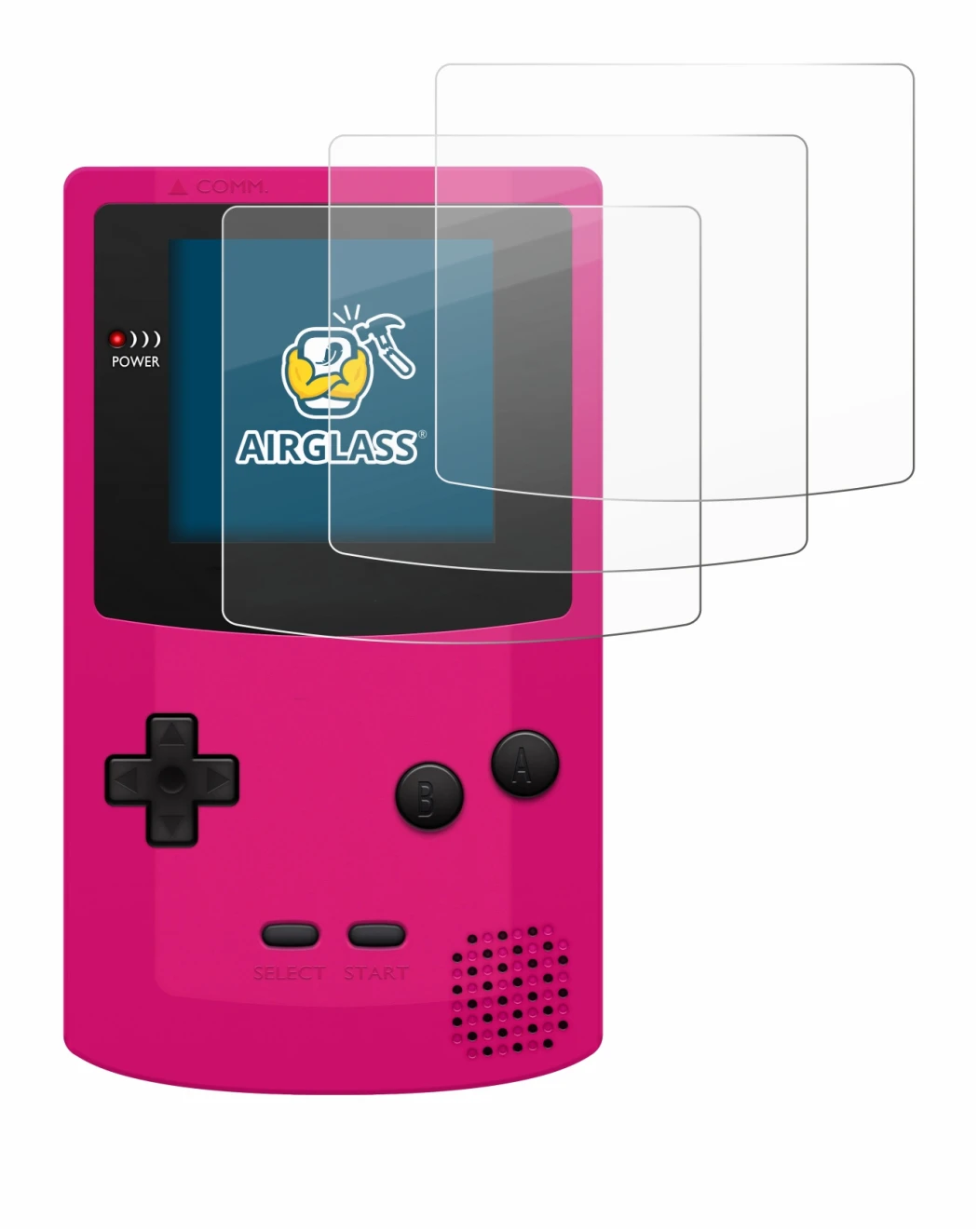 Imagen del dispositivo Nintendo Gameboy Color con una amplia variedad de protectores de pantalla.