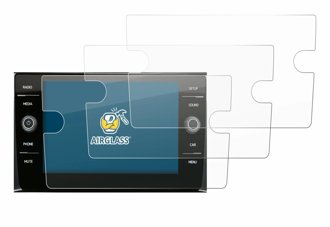 Imagen del dispositivo Volkswagen Composition Media 2017 con una amplia variedad de protectores de pantalla.