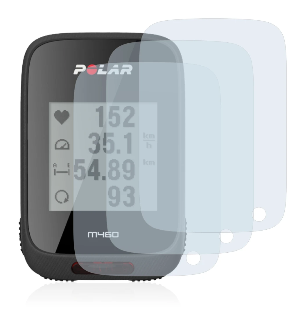 Imagen del dispositivo Polar M460 con una amplia variedad de protectores de pantalla.
