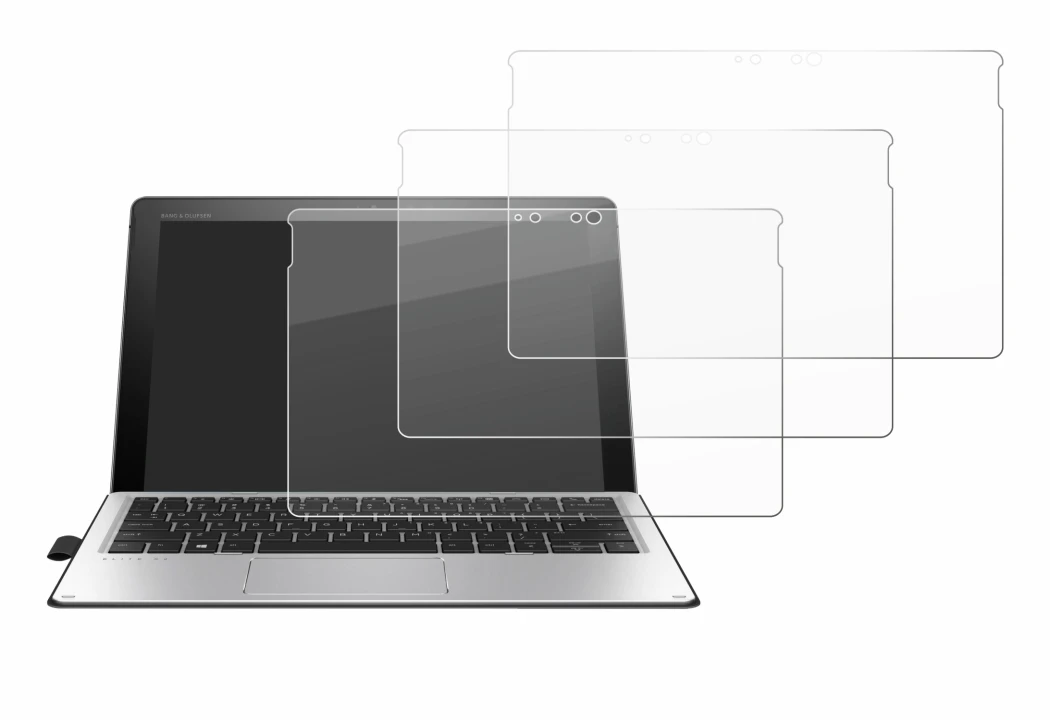 Imagen del dispositivo HP Elite x2 1012 G2 con una amplia variedad de protectores de pantalla.