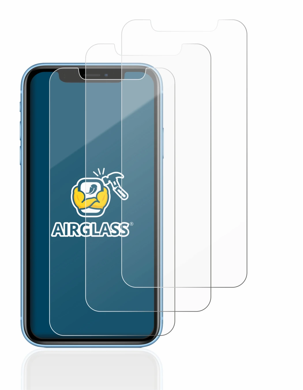 Imagen del dispositivo Apple iPhone XR con una amplia variedad de protectores de pantalla.