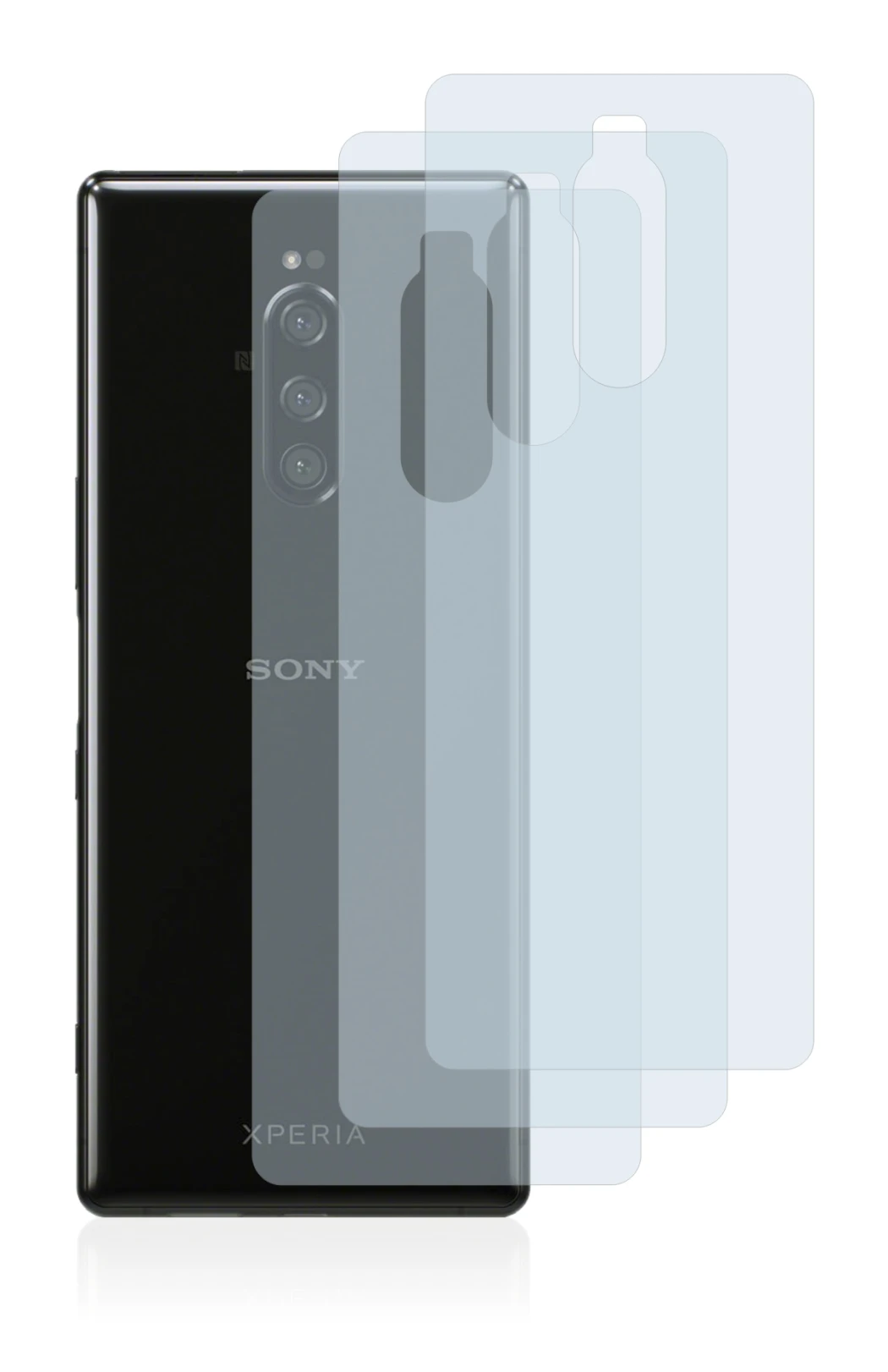 Imagen del dispositivo Sony Xperia 1 (Trasero) con una amplia variedad de protectores de pantalla.