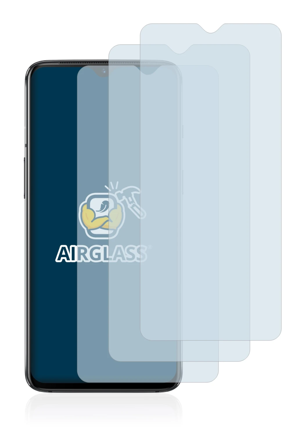 Imagen del dispositivo OnePlus 7 con una amplia variedad de protectores de pantalla.