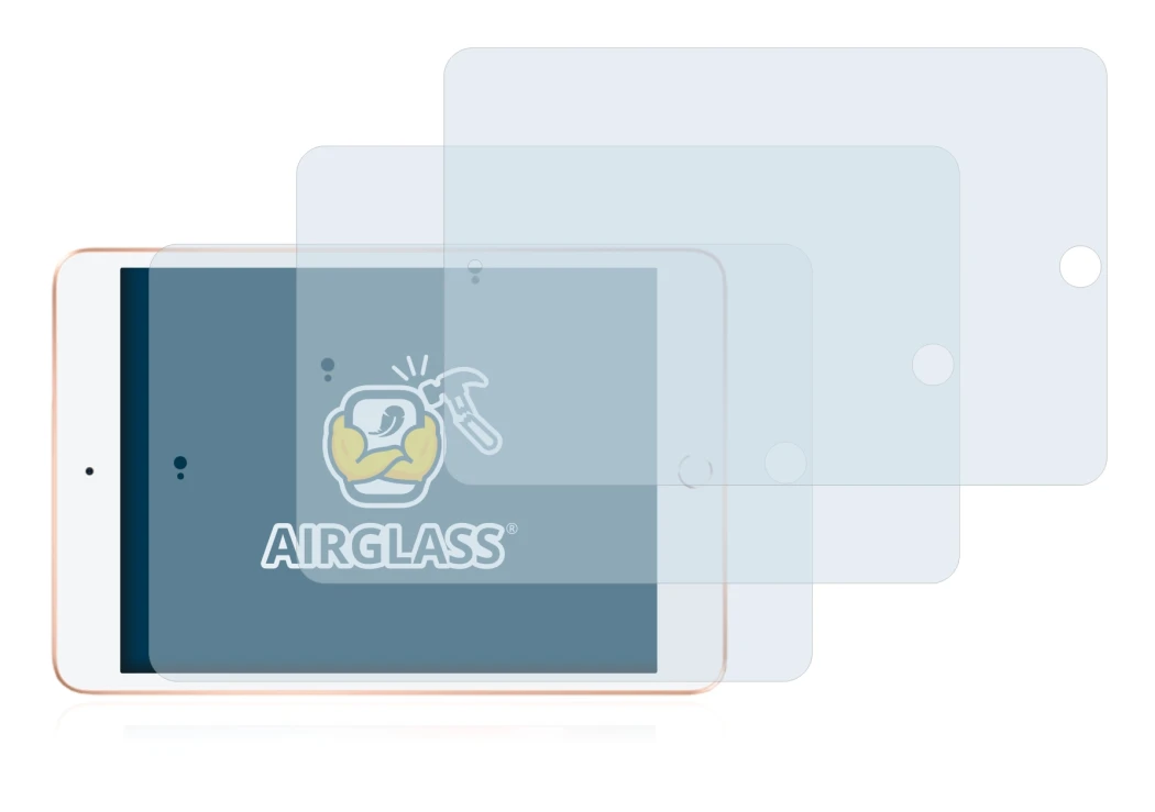 Imagen del dispositivo Apple iPad Mini 5 2019 (Formato Apaisado, 5a Gen. con una amplia variedad de protectores de pantalla.