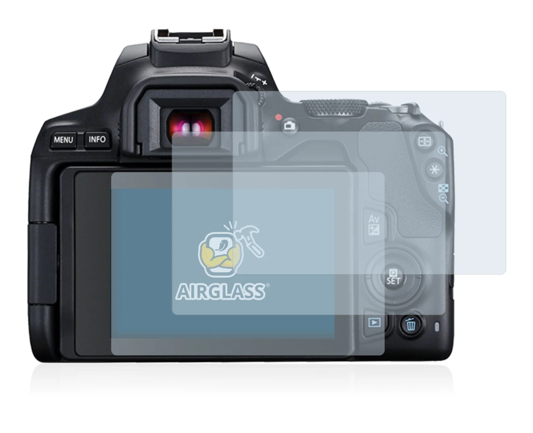 Imagen del dispositivo Canon EOS 250D con una amplia variedad de protectores de pantalla.