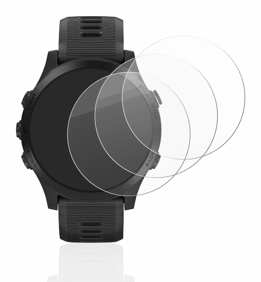Imagen del dispositivo Garmin Forerunner 945 con una amplia variedad de protectores de pantalla.