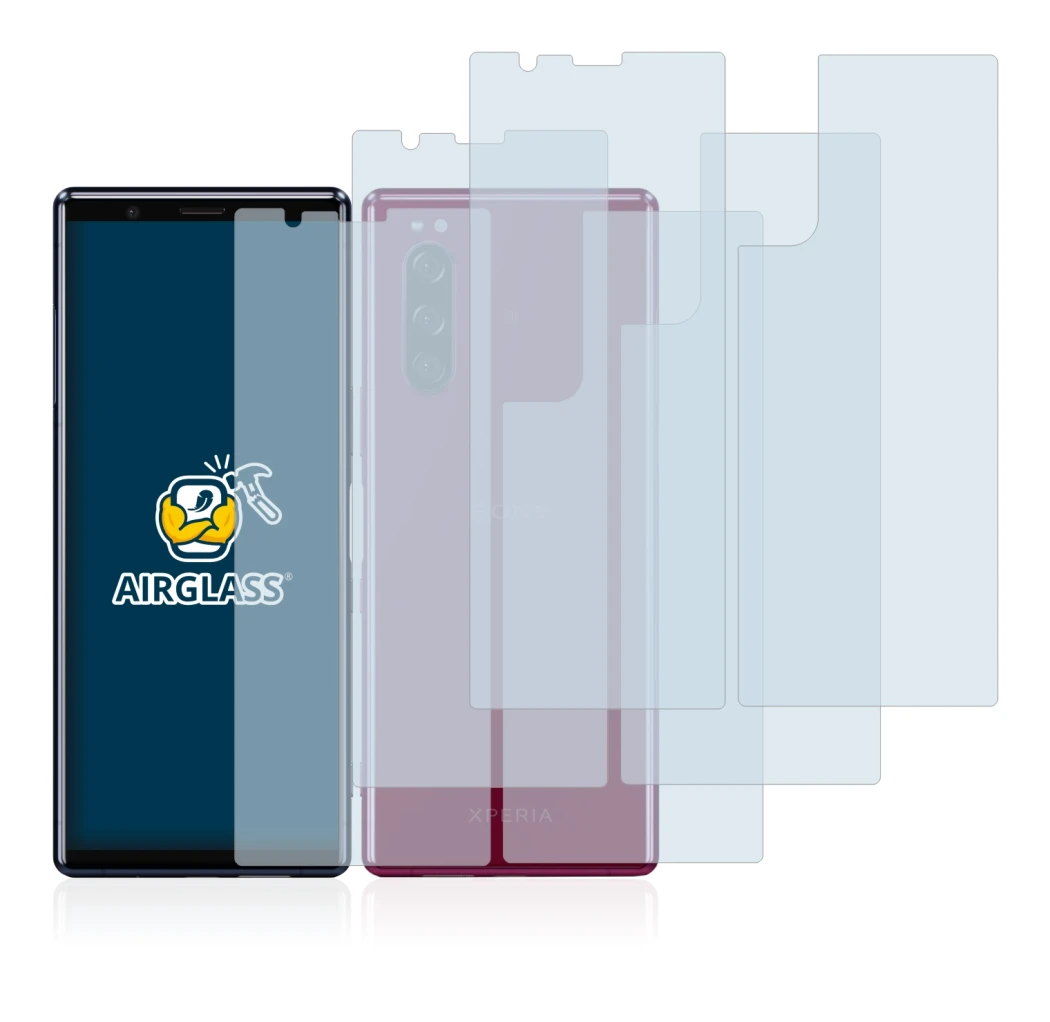 Imagen del dispositivo Sony Xperia 5 (Frontal+Trasero) con una amplia variedad de protectores de pantalla.