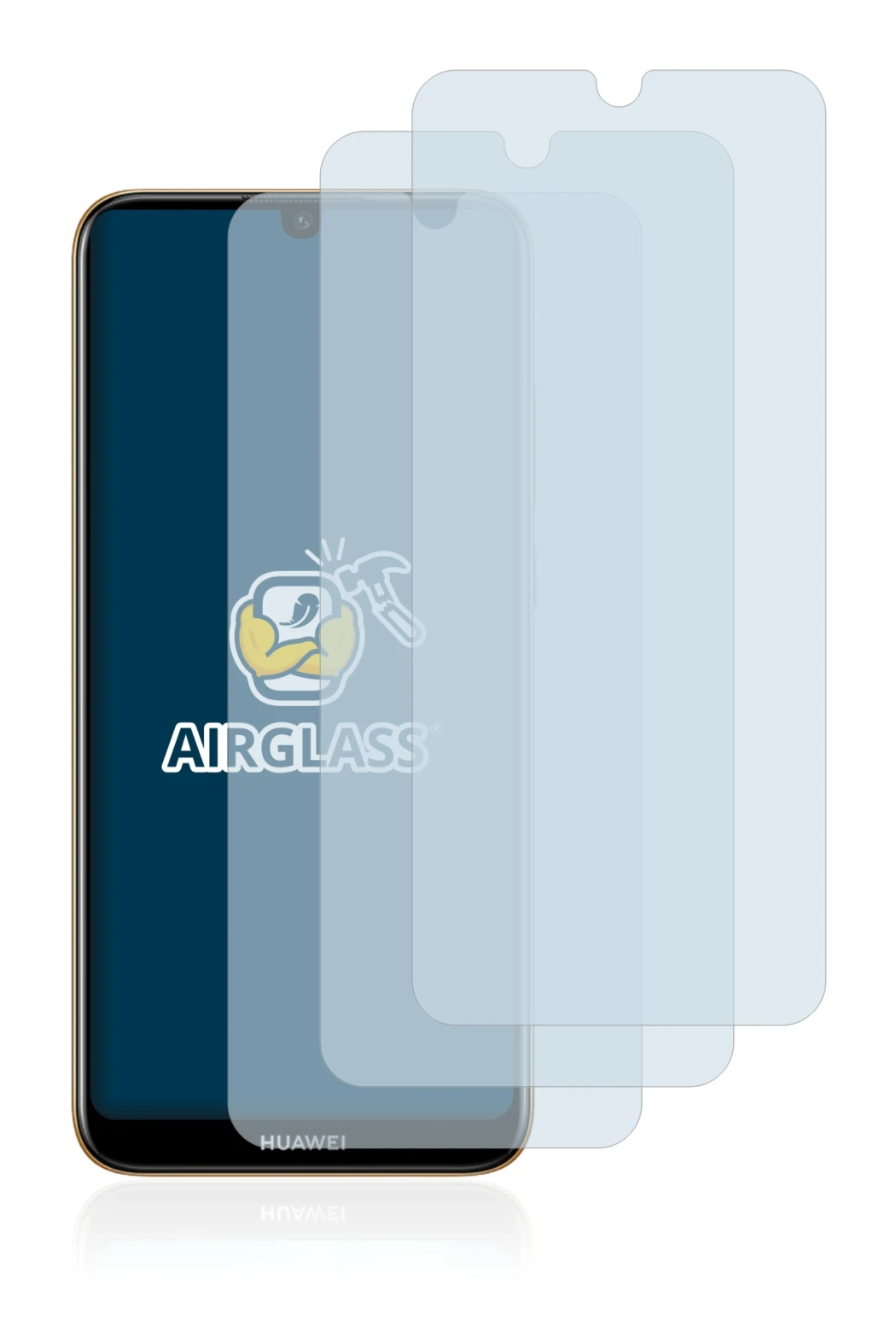 Imagen del dispositivo Huawei Y6s 2019 con una amplia variedad de protectores de pantalla.