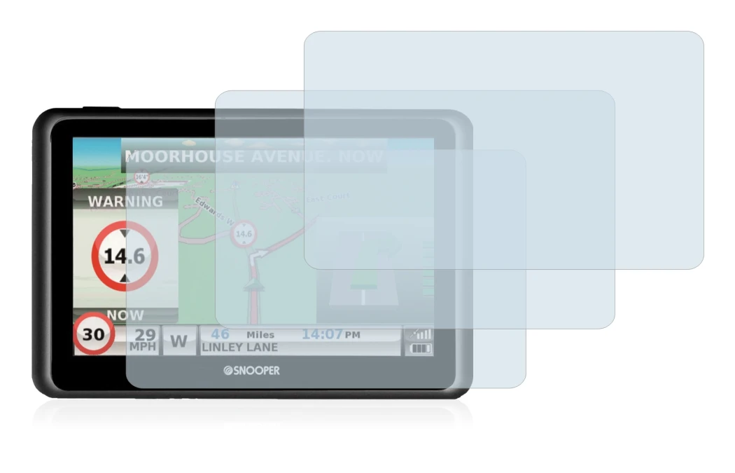 Imagen del dispositivo Snooper Truckmate S6900 con una amplia variedad de protectores de pantalla.