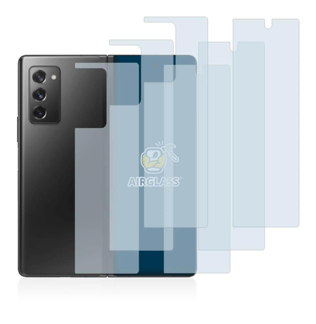 Imagen del dispositivo Samsung Galaxy Z Fold 2 5G (Frontal+Trasero) con una amplia variedad de protectores de pantalla.
