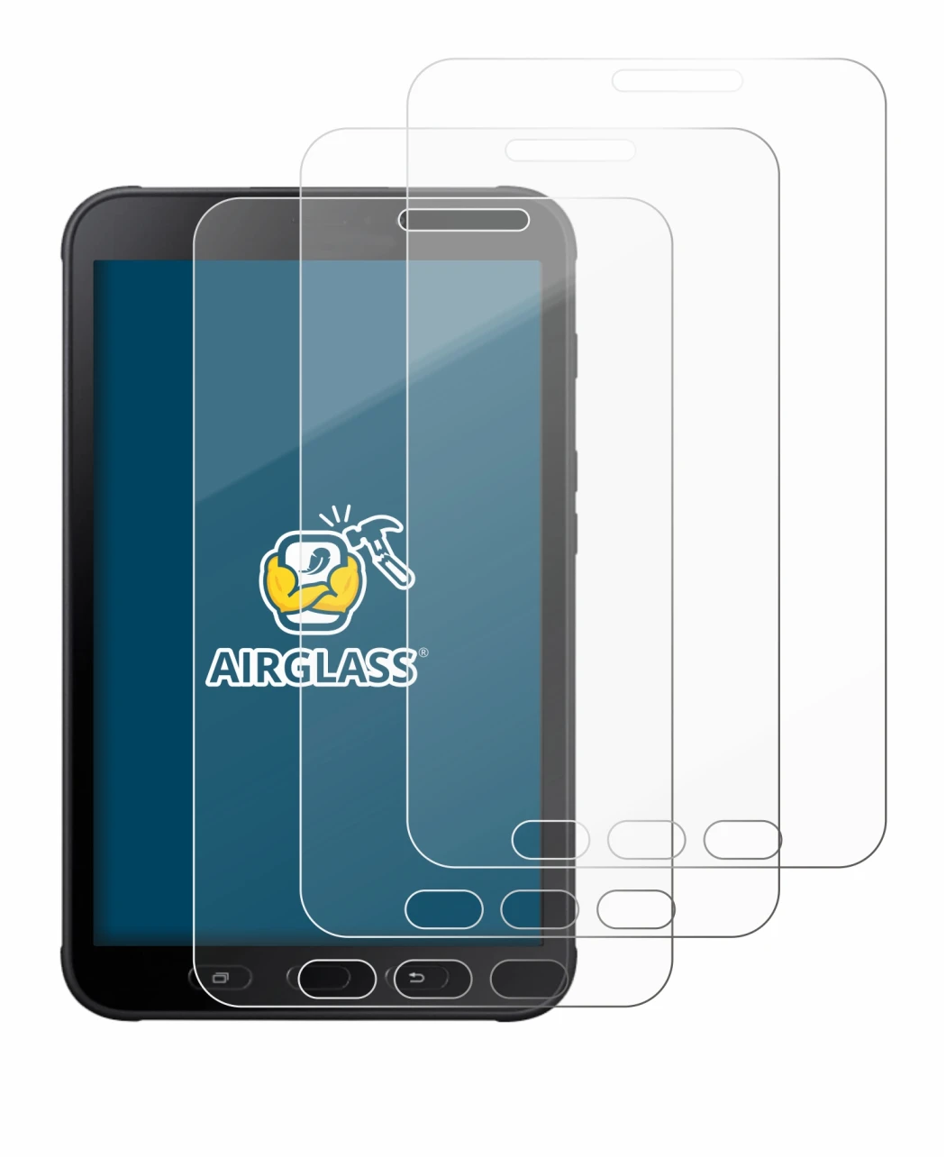 Imagen del dispositivo Samsung Galaxy Tab Active 2 SM-T395 con una amplia variedad de protectores de pantalla.