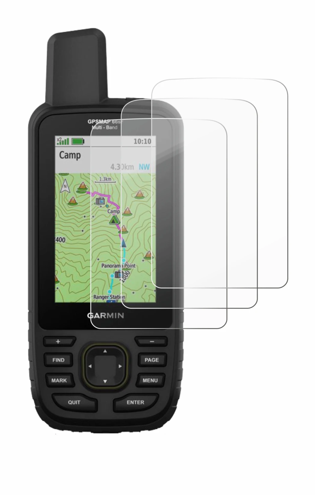 Imagen del dispositivo Garmin GPSMAP 66sr con una amplia variedad de protectores de pantalla.