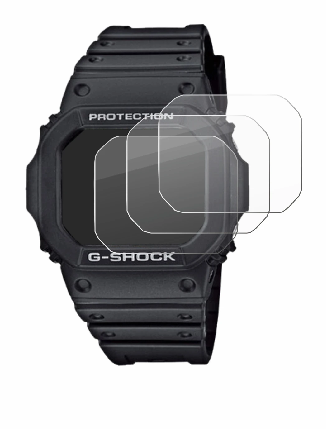 Imagen del dispositivo Casio G-Shock GW-M5610-1ER con una amplia variedad de protectores de pantalla.