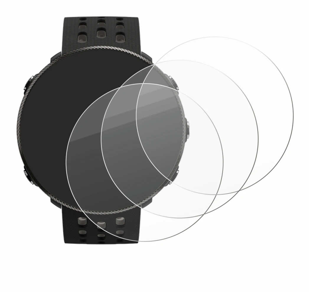 Imagen del dispositivo Polar Vantage M2 con una amplia variedad de protectores de pantalla.