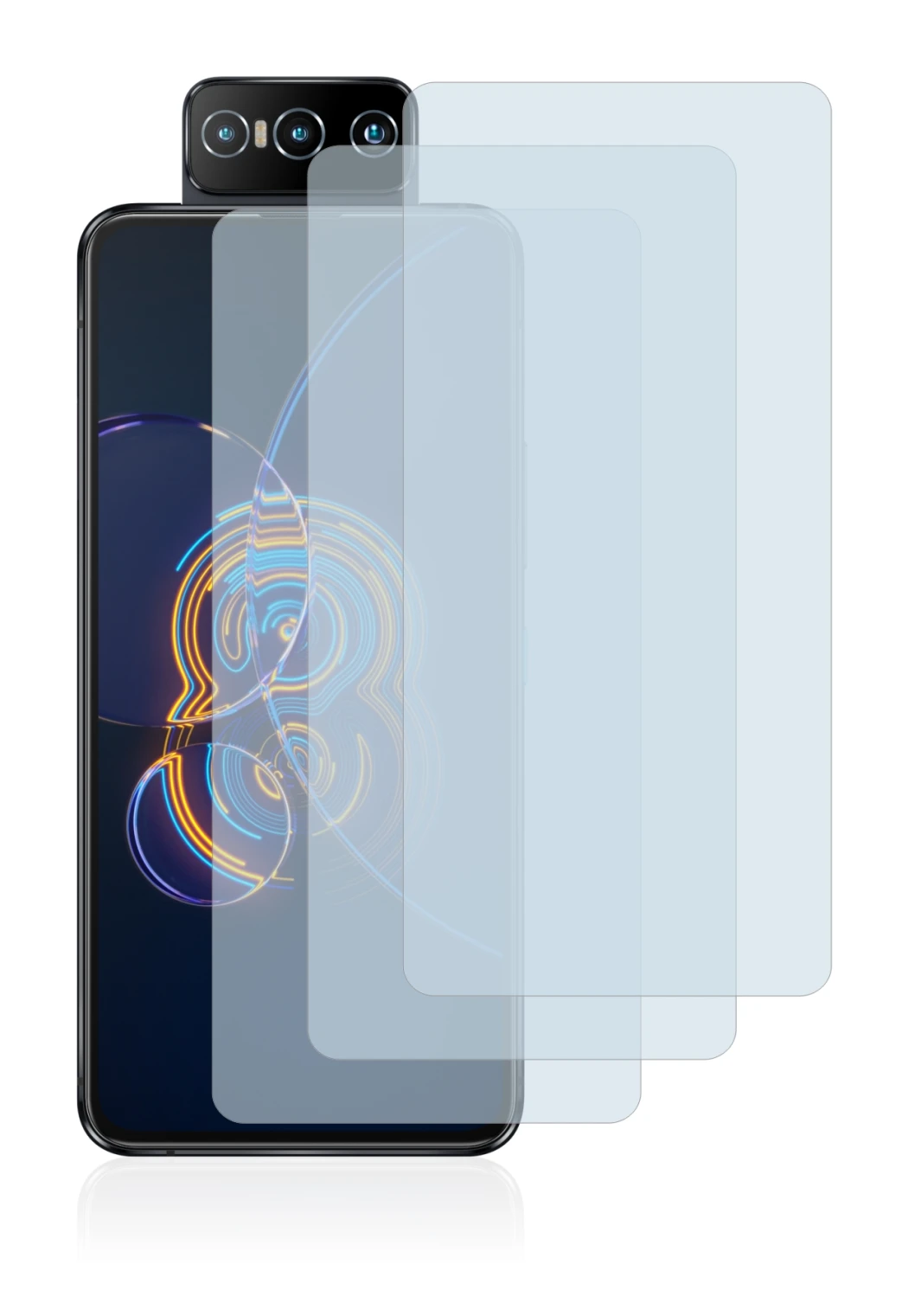 Imagen del dispositivo ASUS ZenFone 8 Flip con una amplia variedad de protectores de pantalla.