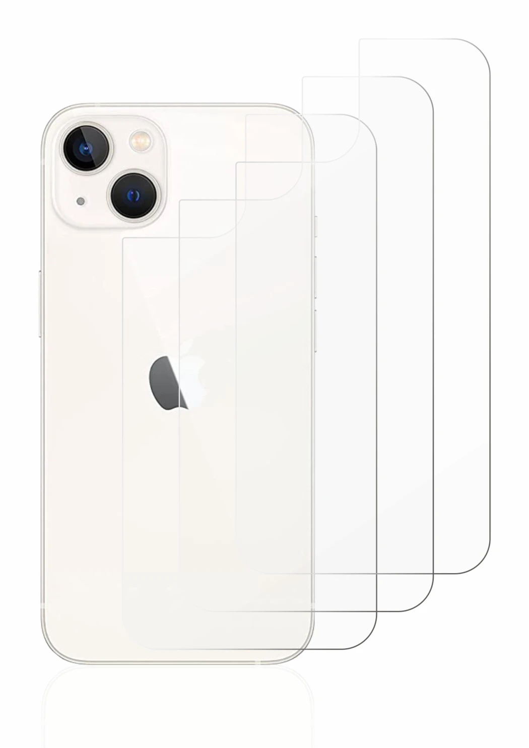 Imagen del dispositivo Apple iPhone 13 (Trasero) con una amplia variedad de protectores de pantalla.