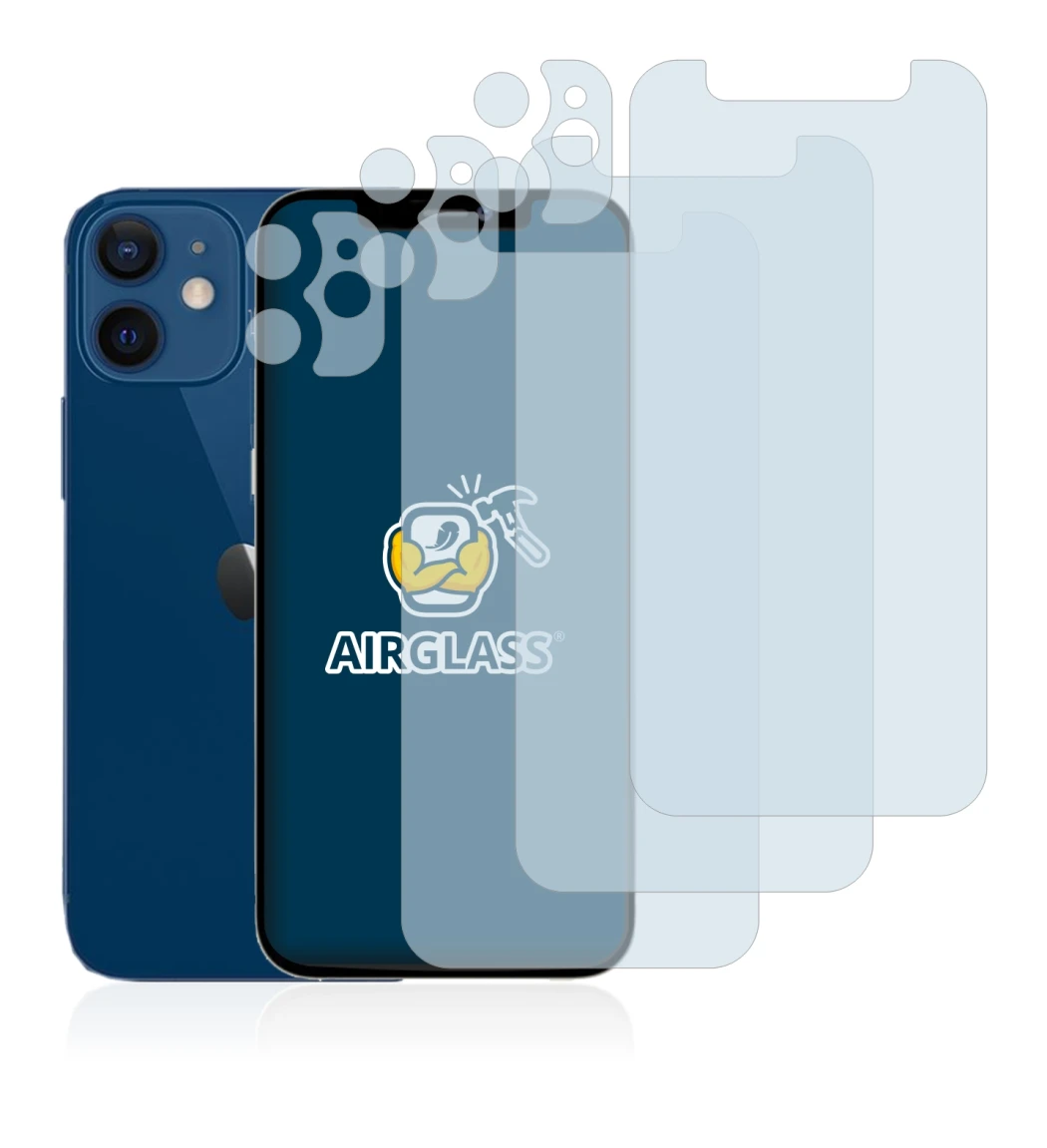 Imagen del dispositivo Apple iPhone 12 mini (Frontal+Cámara) con una amplia variedad de protectores de pantalla.