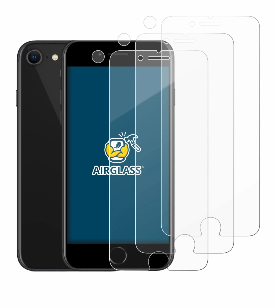 Imagen del dispositivo Apple iPhone SE 2 2020 (Frontal+Cámara) con una amplia variedad de protectores de pantalla.