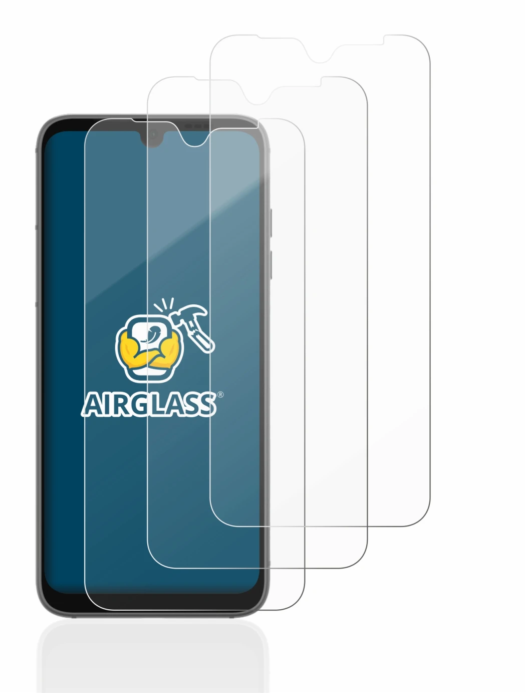 Imagen del dispositivo Fairphone 4 con una amplia variedad de protectores de pantalla.